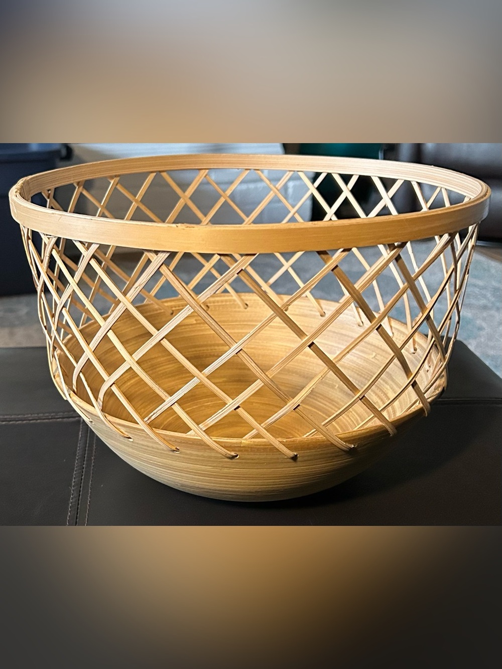 Natural Bamboo Woven Decorative Basket